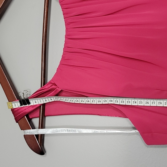 Hot Pink Satin & Chiffon Formal Dress, Size 14 - Picture 12 of 15